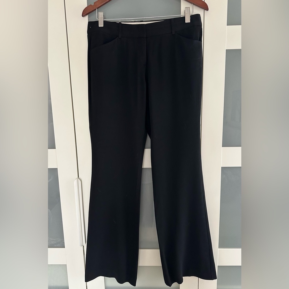 Theory.Black Flared Trousers. Size 8